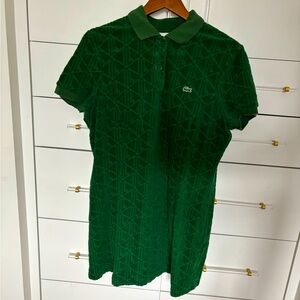 Perfect condition green cotton Lacoste tennis dress size 44 (size 12).